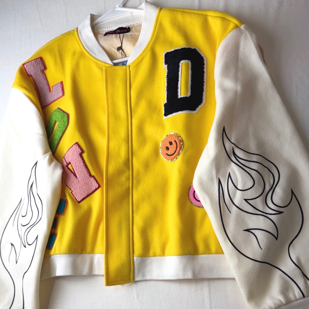 New With Tags (NWT) Denim Love Varsity Bomber Jacket